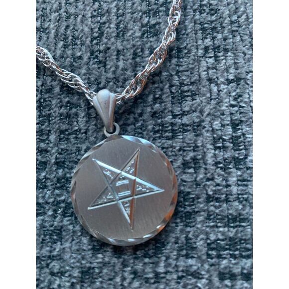 Blackinton Pewter Star Sparkle Bright  Pendant‎ Necklace 20" Rope Chain - Picture 4 of 7